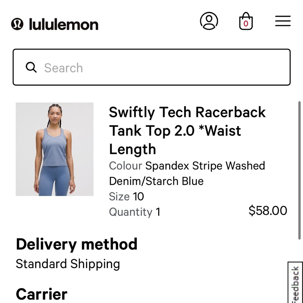 Swiftly Tech Racerback Lululemon Tank - Picture 2 of 5